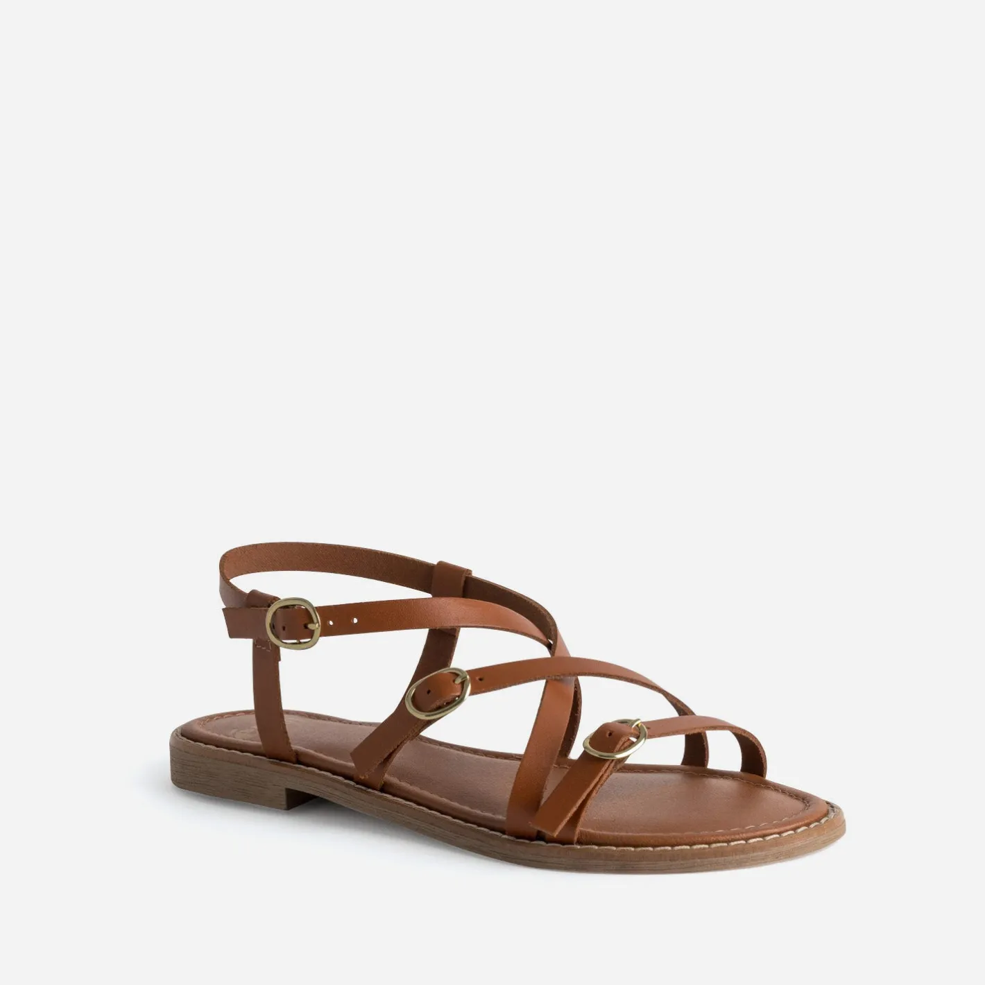 Sandale cuir multi brides^Eram Online