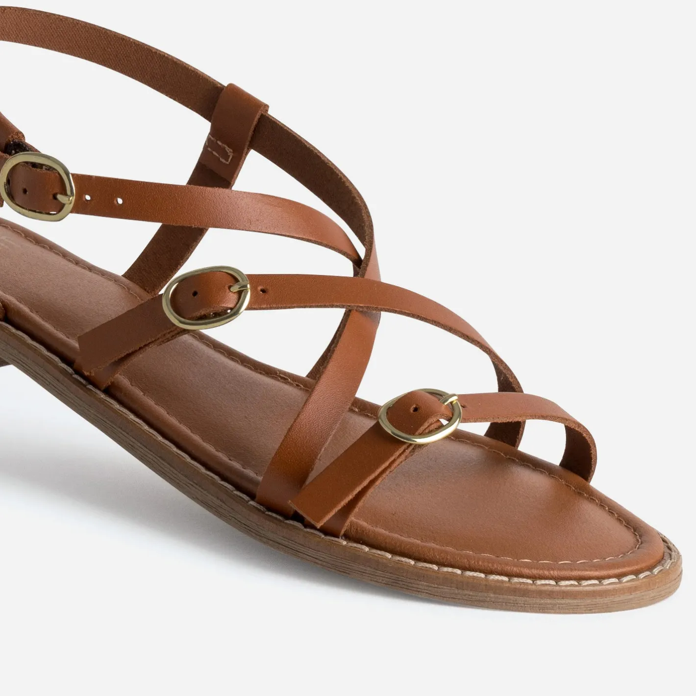Sandale cuir multi brides^Eram Online
