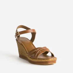 Sandale compensée en cuir^Eram Online
