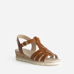 Sandale compensée cuir^Caprice Online