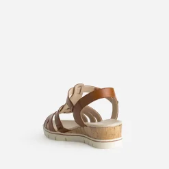 Sandale compensée cuir^Caprice Online