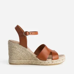 Sandale compensée cuir^Eram