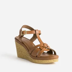 Sandale compensée en cuir^Eram Online