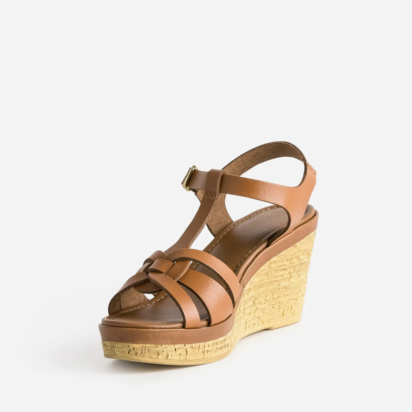 Sandale compensée en cuir^Eram Online