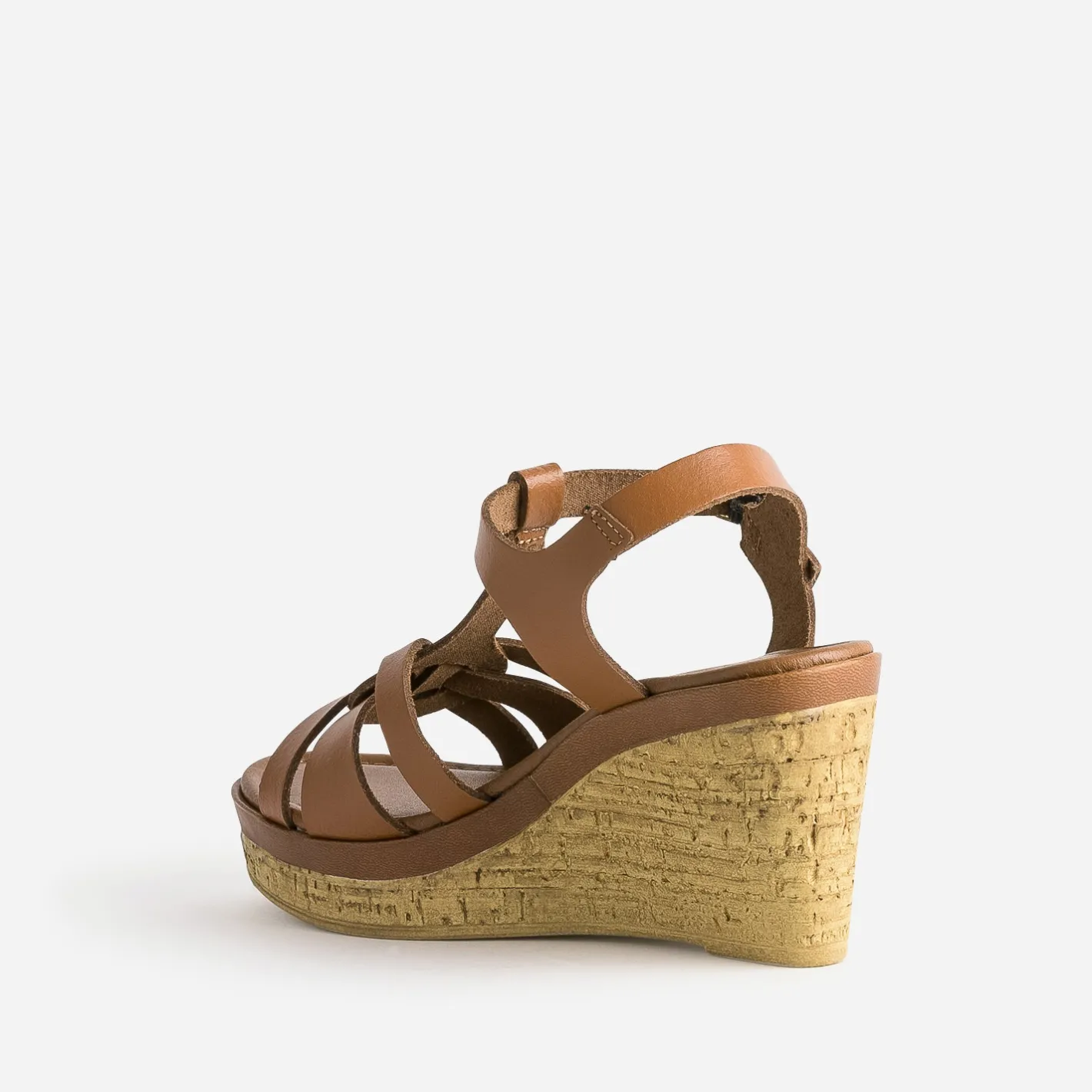 Sandale compensée en cuir^Eram Online