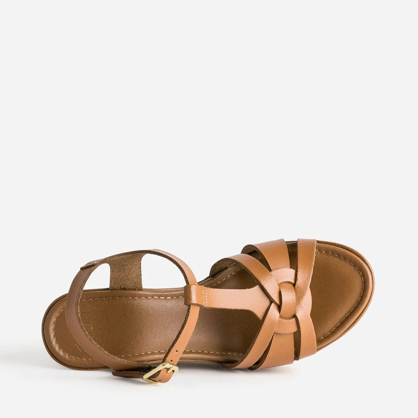 Sandale compensée en cuir^Eram Online