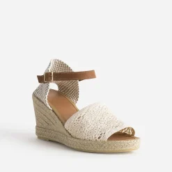 Sandale compensée écrue façon macramé^Eram Best