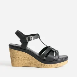 Sandale compensée e en cuir^Eram New