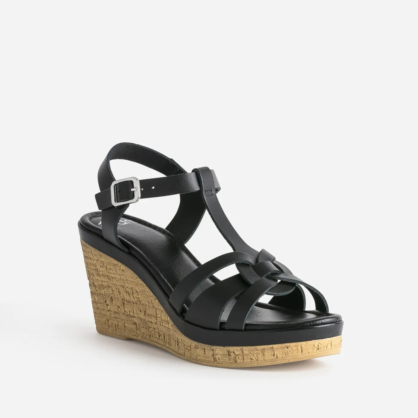 Sandale compensée e en cuir^Eram New