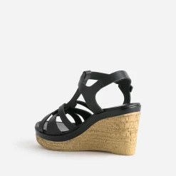 Sandale compensée e en cuir^Eram New