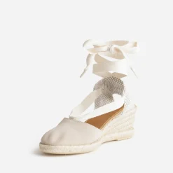 Sandale compensée cuir velours éco-conçu^Eram Hot