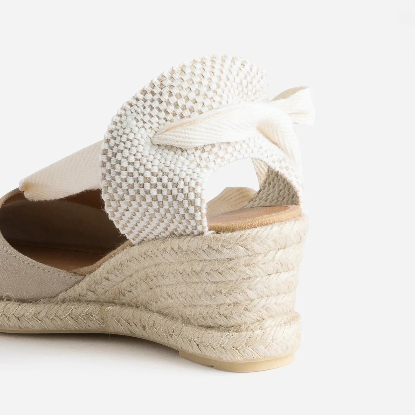 Sandale compensée cuir velours éco-conçu^Eram Hot