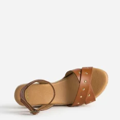 Sandale compensée cuir clouté^Texto Best