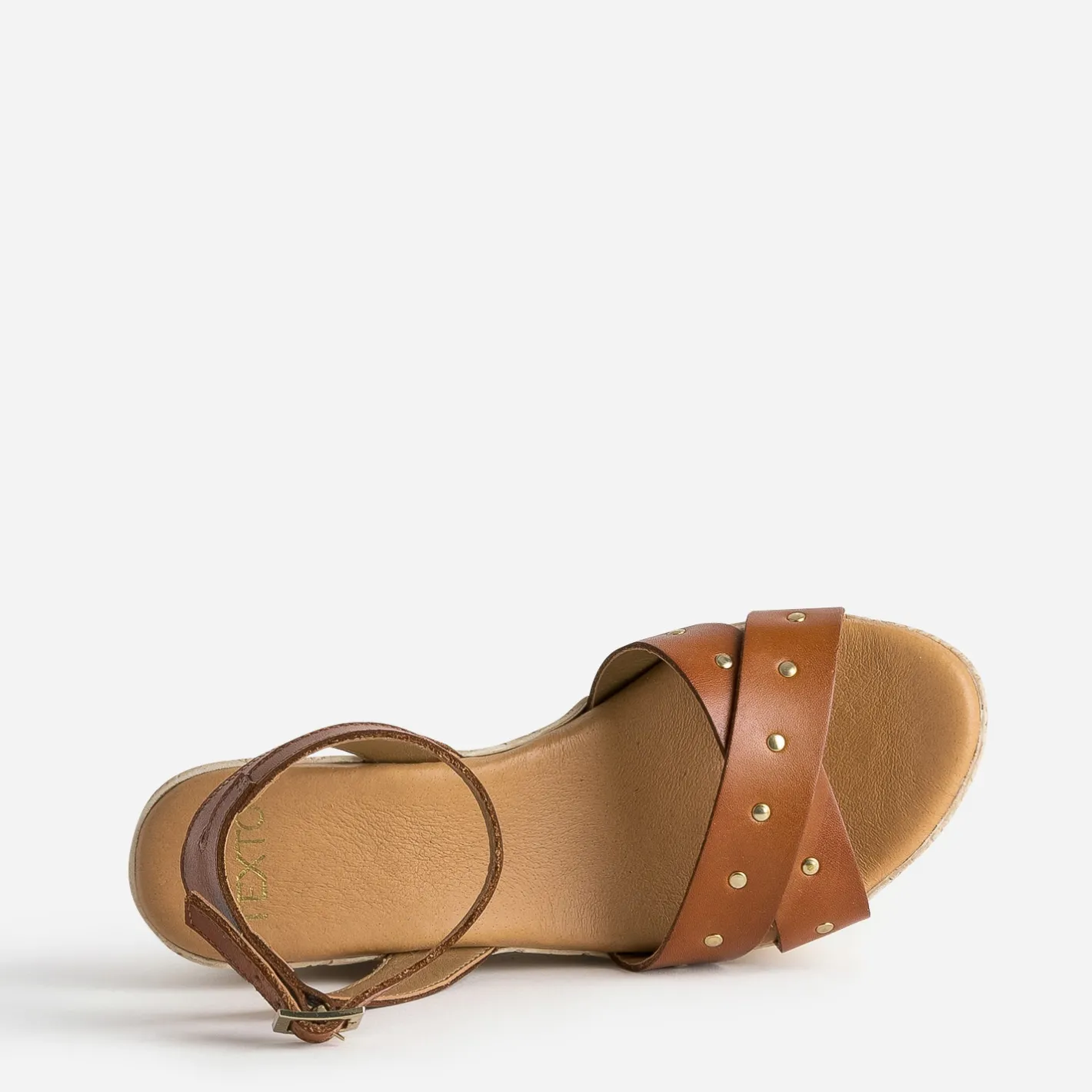 Sandale compensée cuir clouté^Texto Best