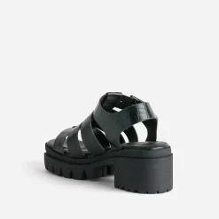 Sandale crantée e à brides embossées effet croco^Texto Outlet
