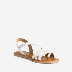 Sandale écrue cuir^Eram
