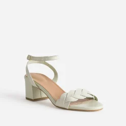 Sandale en cuir blanc cassé^Eram Clearance