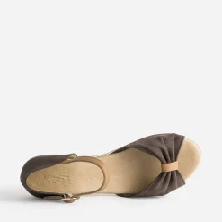 Sandale éco-conçue à petit talon compensé^Eram Outlet