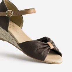 Sandale éco-conçue à petit talon compensé^Eram Outlet