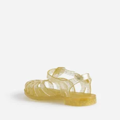 Sandale jaune pailletée en plastique^Meduse Best