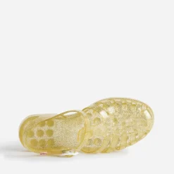 Sandale jaune pailletée en plastique^Meduse Best
