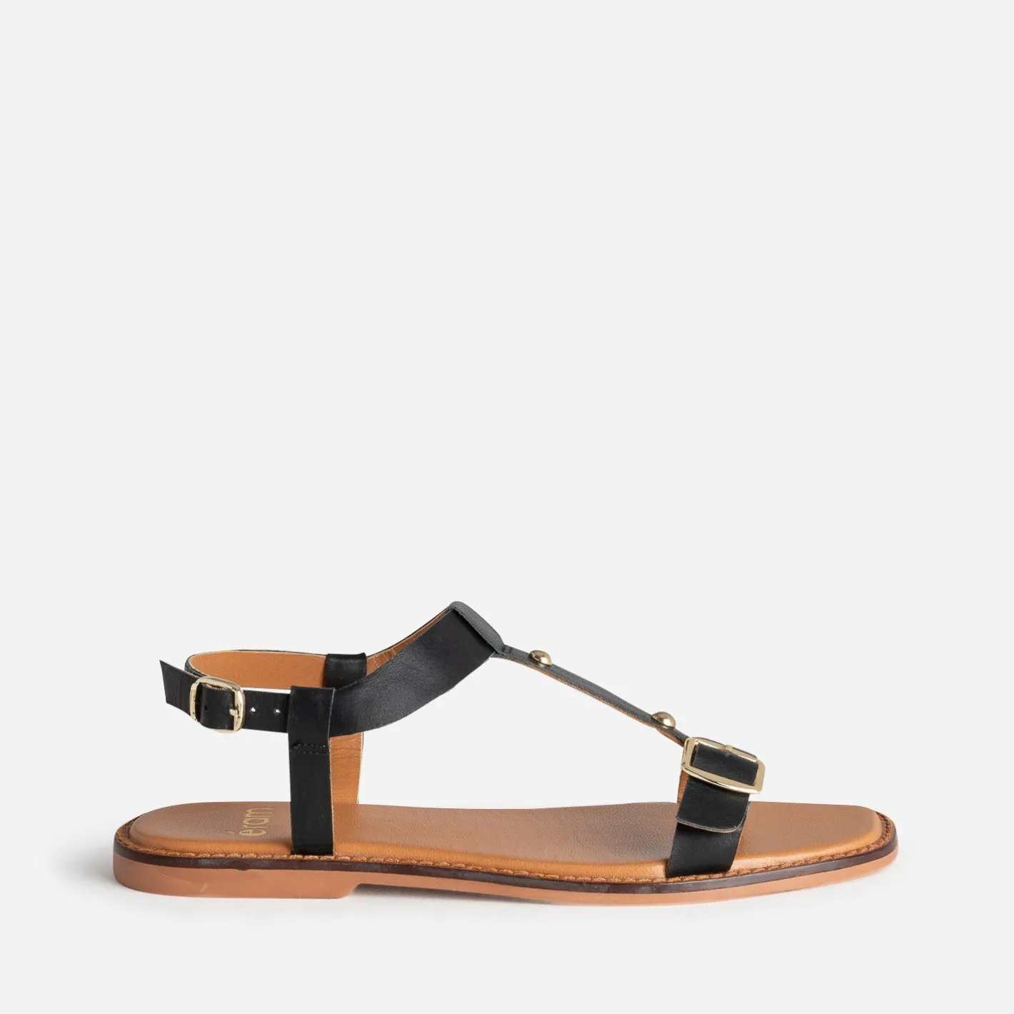 Sandale cuir détails clous^Eram