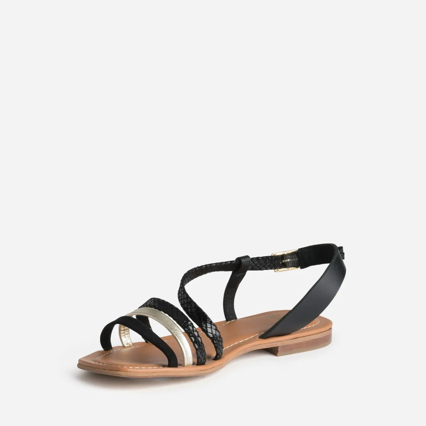 Sandale et doré cuir velours^Eram Hot