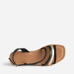 Sandale et doré cuir velours^Eram Hot