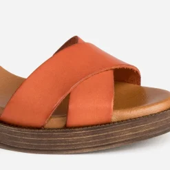 Sandale foncé éco-conçue en cuir^Eram New