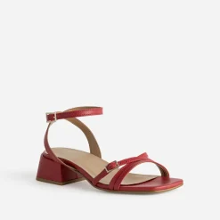 Sandale cuir à talon graphique^Eram Online