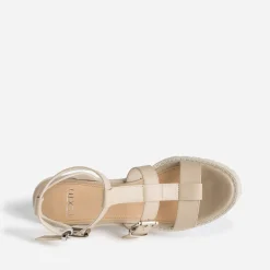 Sandale beige à semelle crantée^Texto New