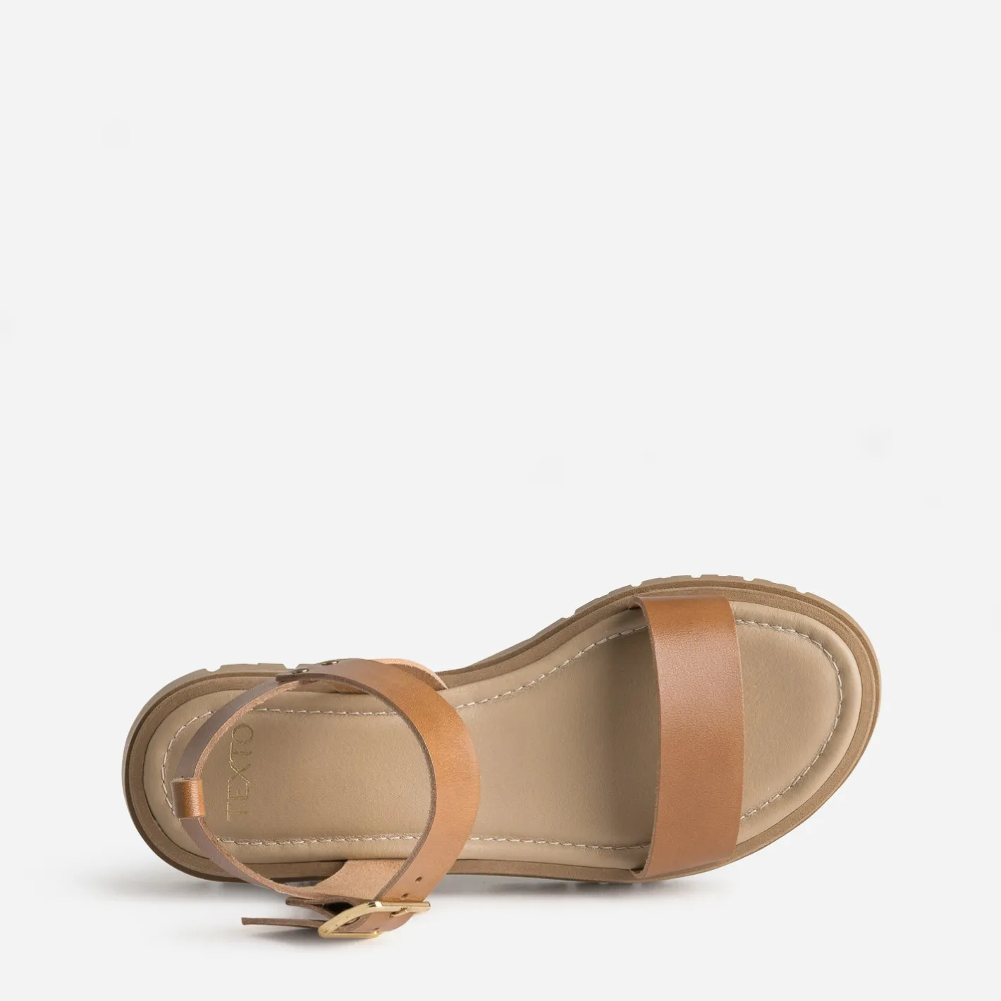 Sandale cuir semelle crantée^Texto Outlet
