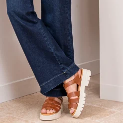 Sandale en cuir à semelle crantée^Texto Outlet
