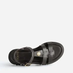 Sandale cuir décor soleil^Texto Clearance
