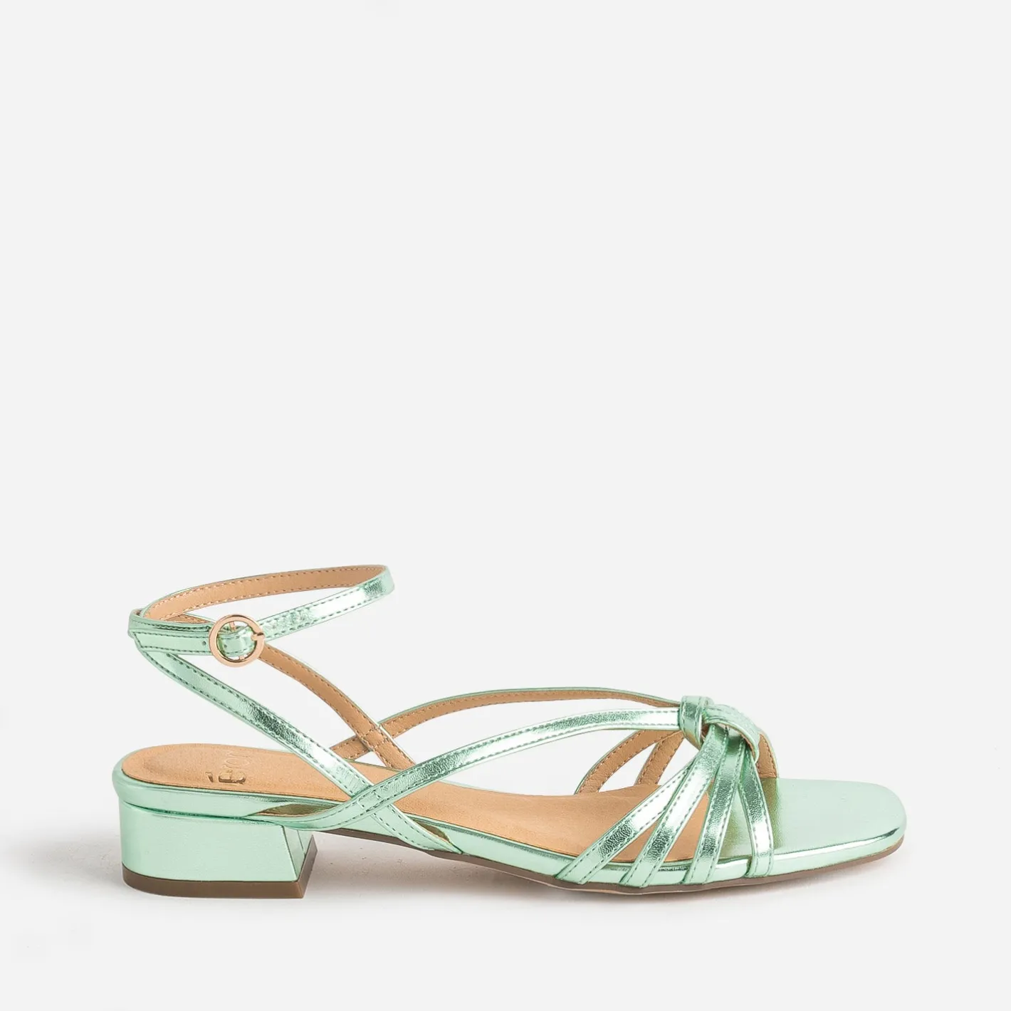 Sandale verte métallisée^Eram