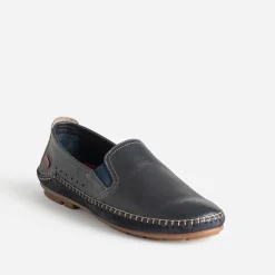 Slip-on bleu cuir^Fluchos Outlet