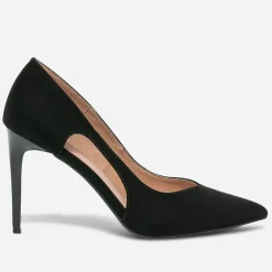 Stiletto suédé à talon verni^Texto Online