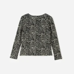 Tee-shirt imprimé animalier à épaulettes^Texto Online