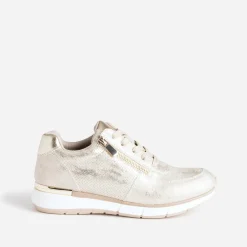 Tennis beige doré perforée^Eram