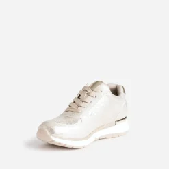 Tennis beige doré perforée^Eram