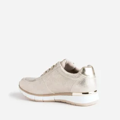Tennis beige doré perforée^Eram