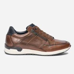 Tennis marron en cuir avec zip^Fluchos Clearance