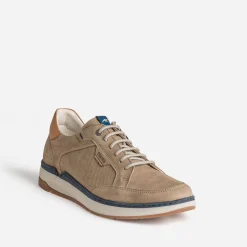 Tennis cuir détails marine^Fluchos New