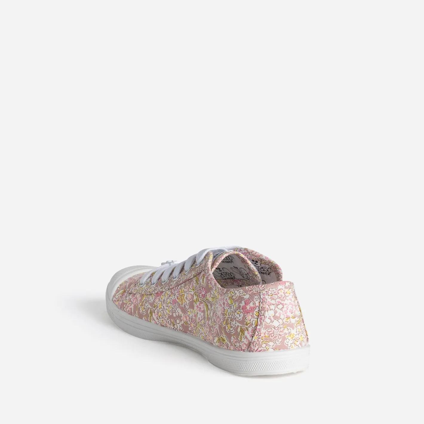 Tennis blanche toile fleurie^Le Temps des Cerises Hot