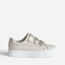 Tennis platefme beige à scratchs dés^Texto Clearance