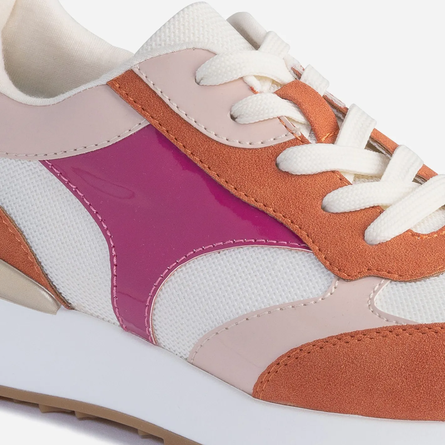 Tennis beige et terracotta à détails vernis s^Texto Outlet