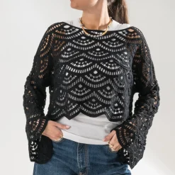 Top en macramé^Texto Discount